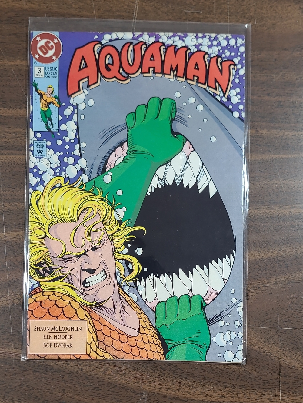 DC Aquaman Comic Book #3 February 1992 Bagged